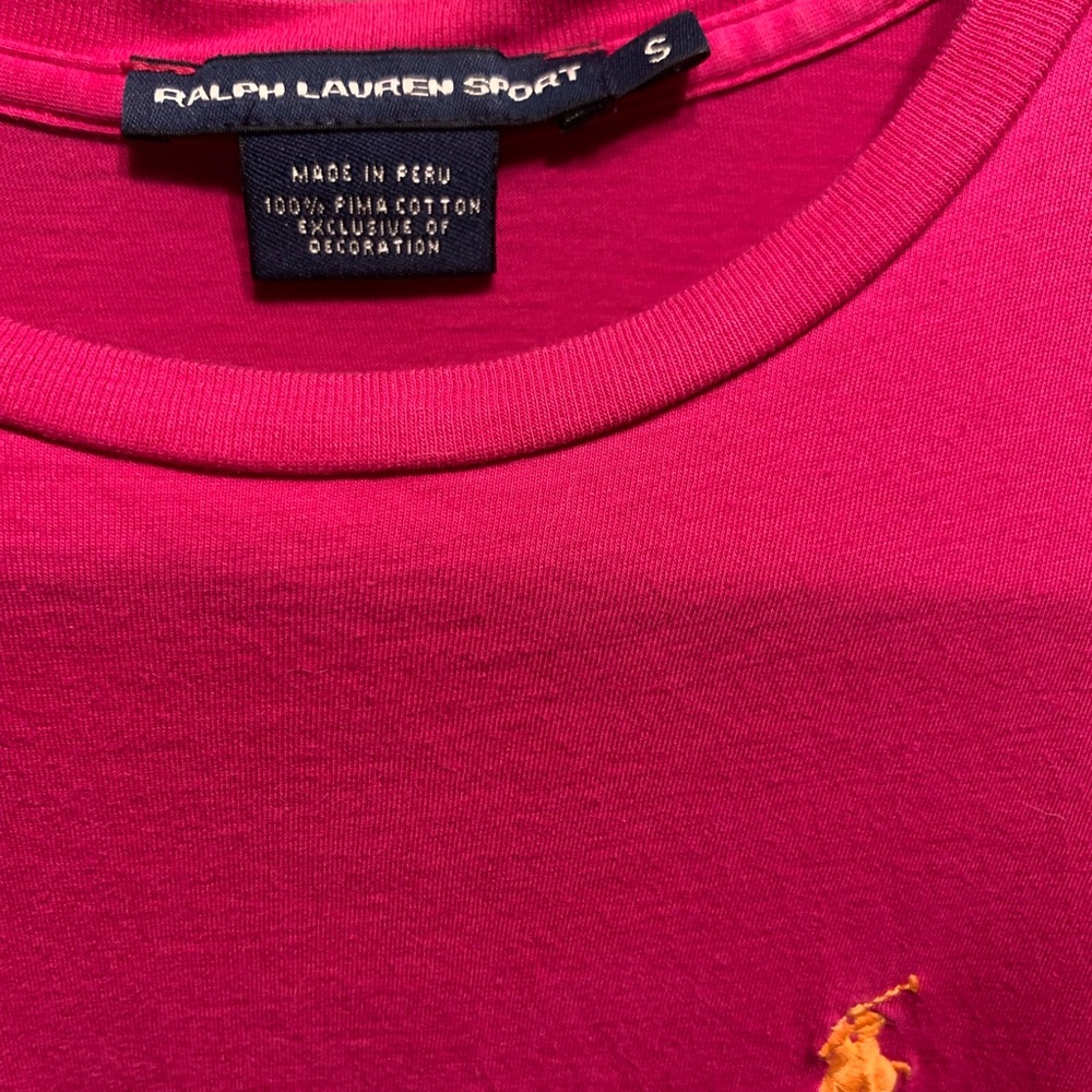 NEW RALPH LAUREN SPORT POLO HOT PINK SMALL